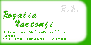 rozalia martonfi business card